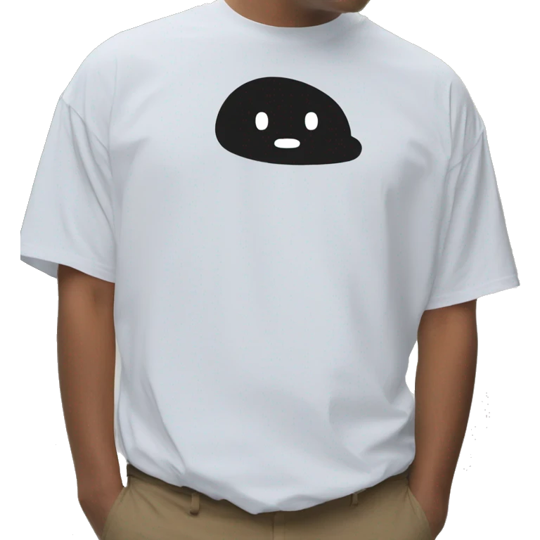 White slime on a shirt emoji