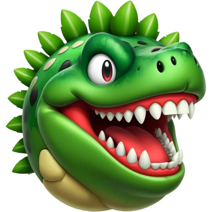 Petey Piranha, the Mario character, with open mouth emoji