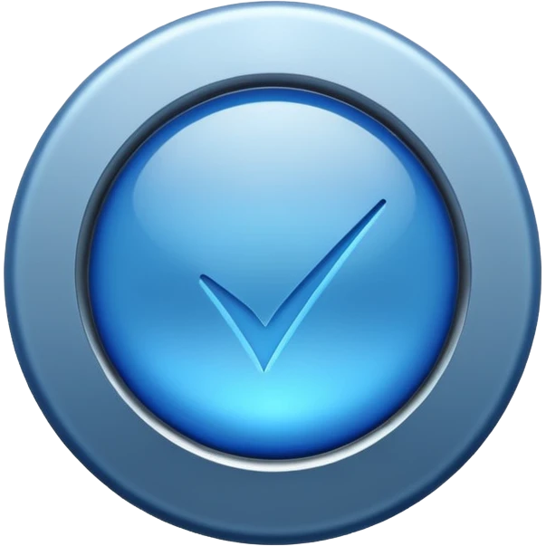 Blue tic emoji