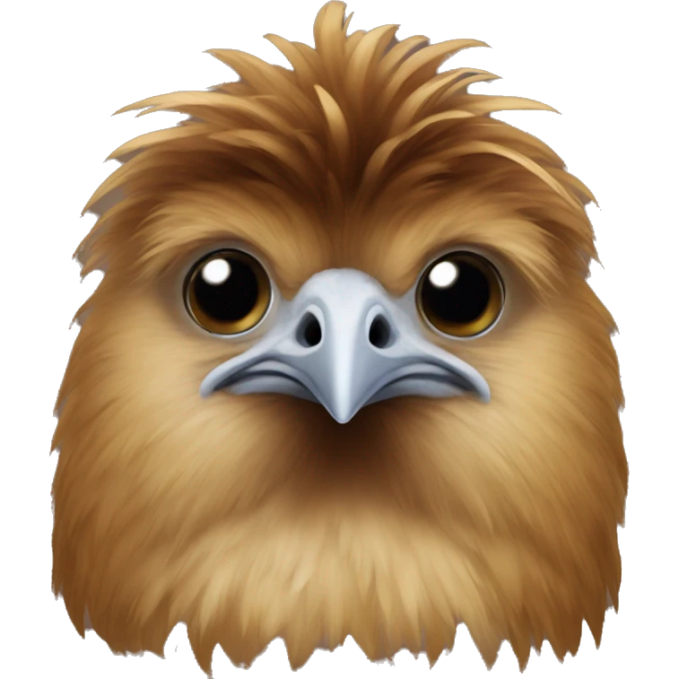 Brown silkie chicken emoji