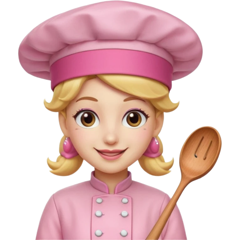 Pink chef hat princess peach emoji