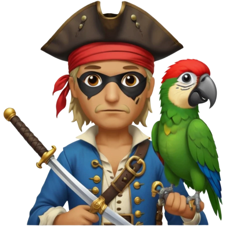 pirate and parrot emoji