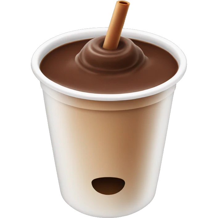 1 cup without lid. bubble tea chocolate emoji
