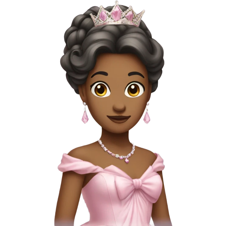 Princess in a pink bow emoji