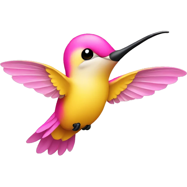 Yellow and pink hummingbird  emoji