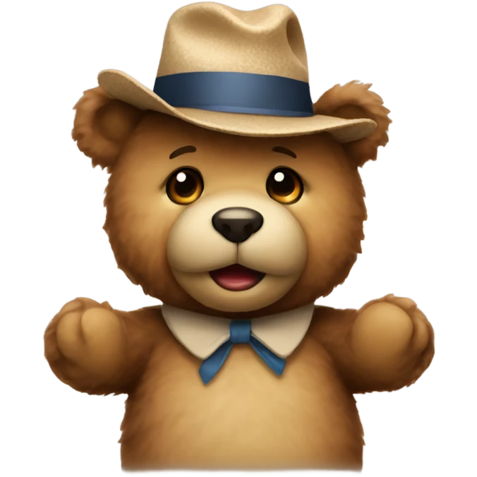teddy bear wearing hat  emoji