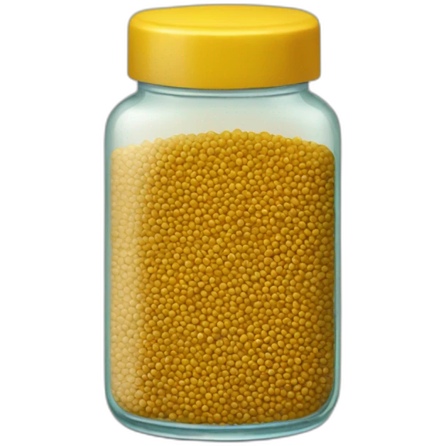 mustard seeds in a short jar emoji