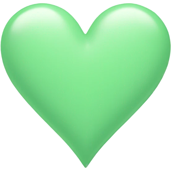 Pastel green heart  emoji