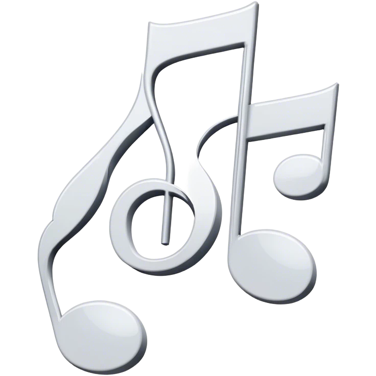 White music notes emoji