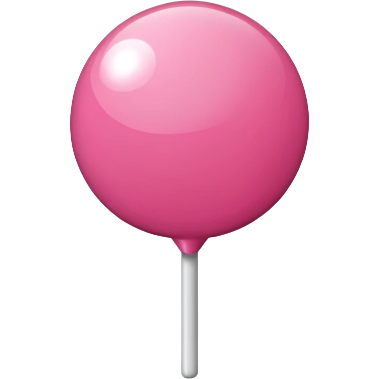 a spherical monochromatic pink lollipop emoji
