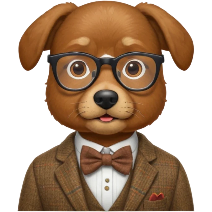 Professor dog emoji