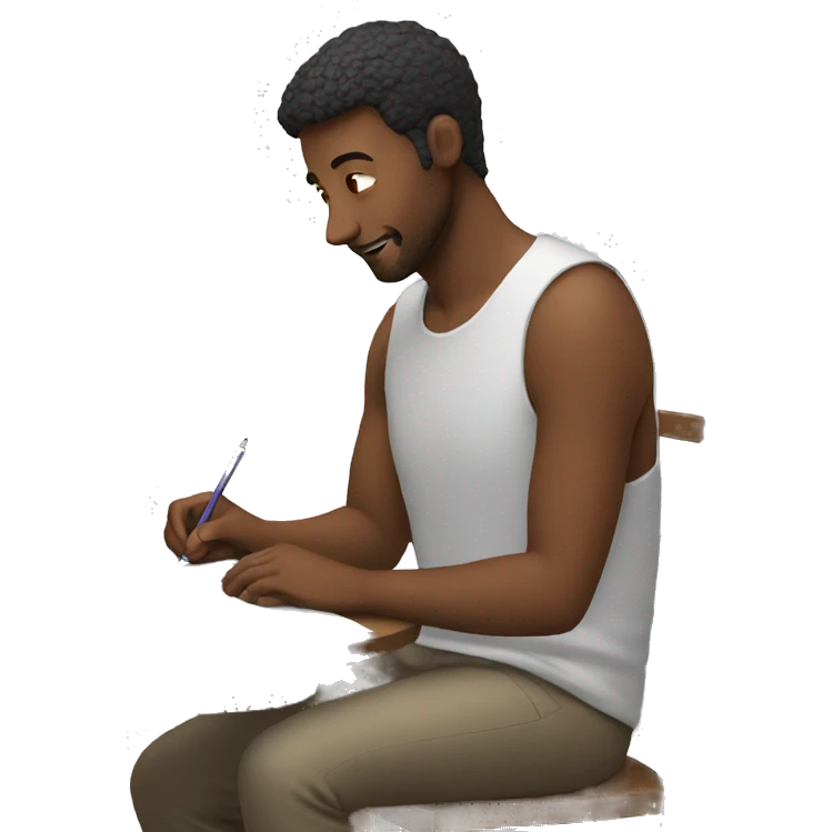 guy writing script  emoji