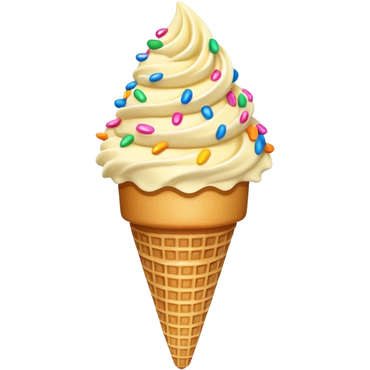 Ice Cream Vanilla Cone with Sprinkles


 emoji