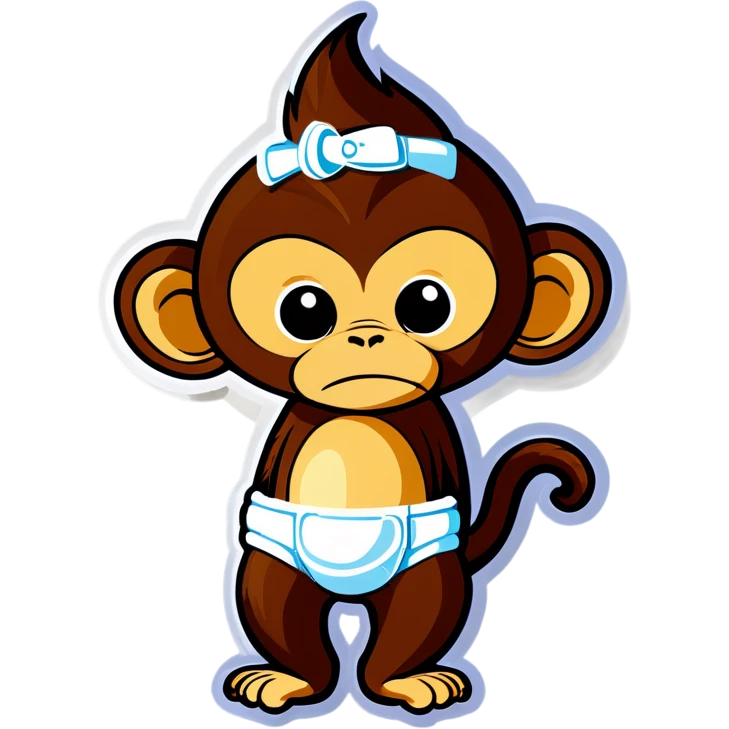 Monkey wearing diapers emoji