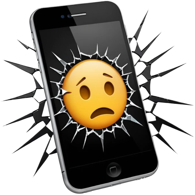 Phone screen cracked emoji