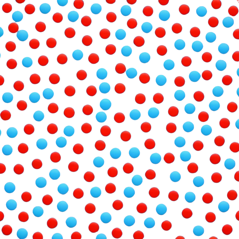 Red and blue small dots emoji