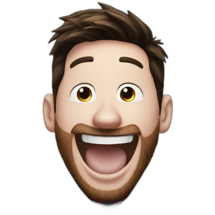 Messi laughing emoji