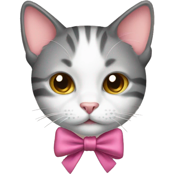 Cat with a bow  emoji