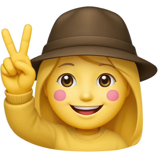 A Smiling Face with Smiling Eyes emoji with a hand korean finger heart emoji that has the middle finger sticking out emoji