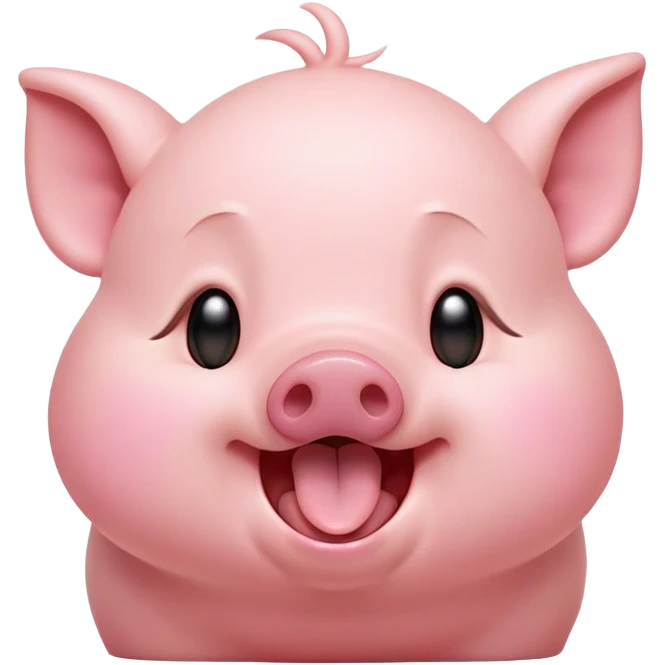 Cinematic Cute Yawning Piglet Portrait Emoji, Head tilted slightly with a dramatic, wide-open yawn, showcasing a soft, delicate rosy-pink hide with tiny droopy ears, round beady eyes barely open in drowsy contentment, Simplified yet irresistibly adorable features, highly detailed, glowing with a soft, cozy glow, high shine, relaxed yet expressive, stylized with a touch of playful whimsy, bright and endearing, soft glowing outline, capturing the essence of a sleepy yet affectionate piglet, so drowsy it feels like it could stretch out of the screen and curl up for a nap! emoji