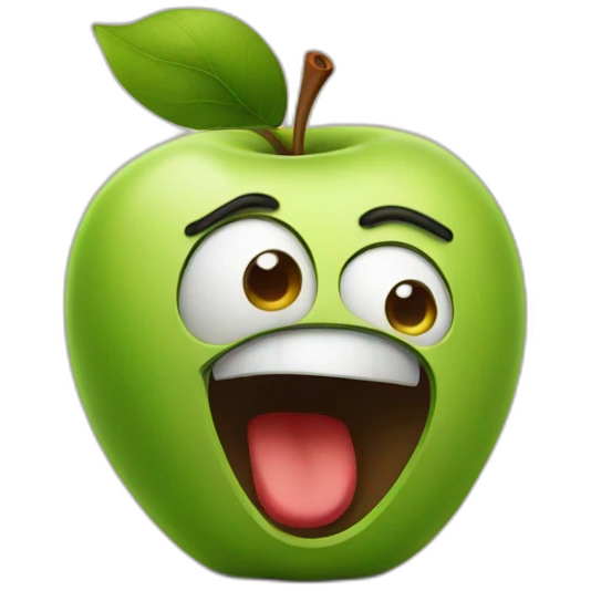 surprised apple emoji