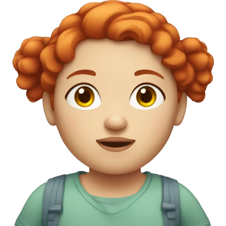 overweight girl with red hair emoji