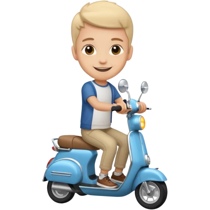 Young scooter  emoji