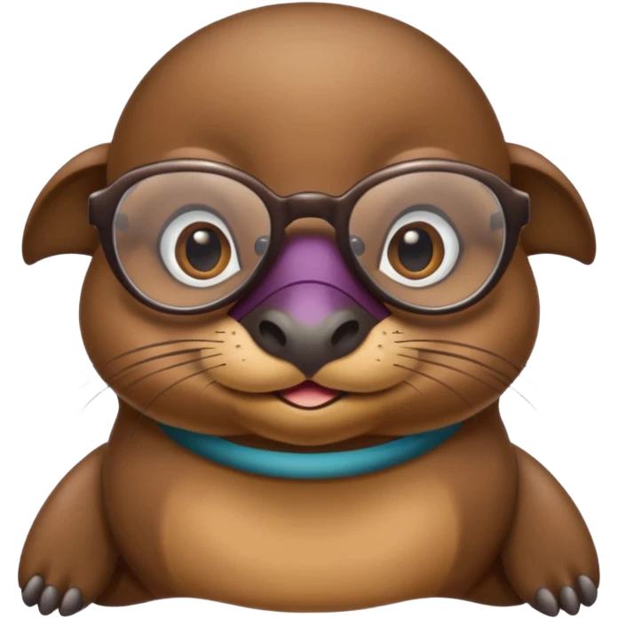 platypus with glasses emoji