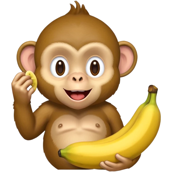 Monkey eating a banana  emoji