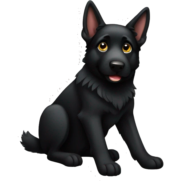 Black german shepard emoji
