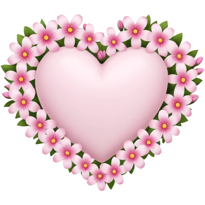 Emoji white heart with pink flowers emoji