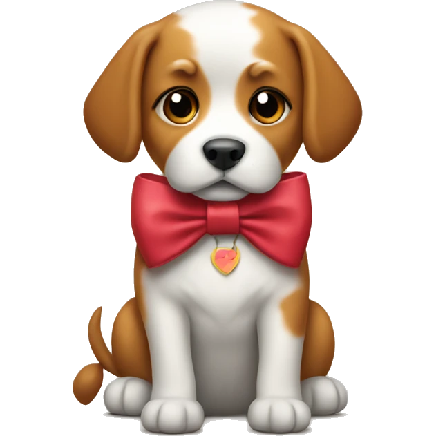 A  dog using a bow emoji