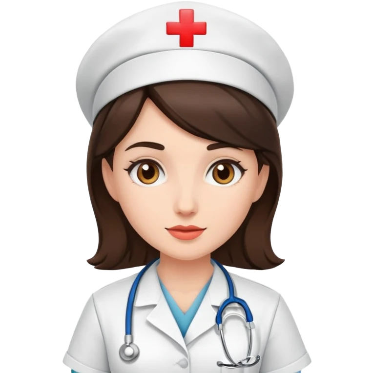 Медсестра шатенка emoji
