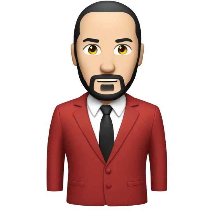 JohnWick in red suit bald emoji