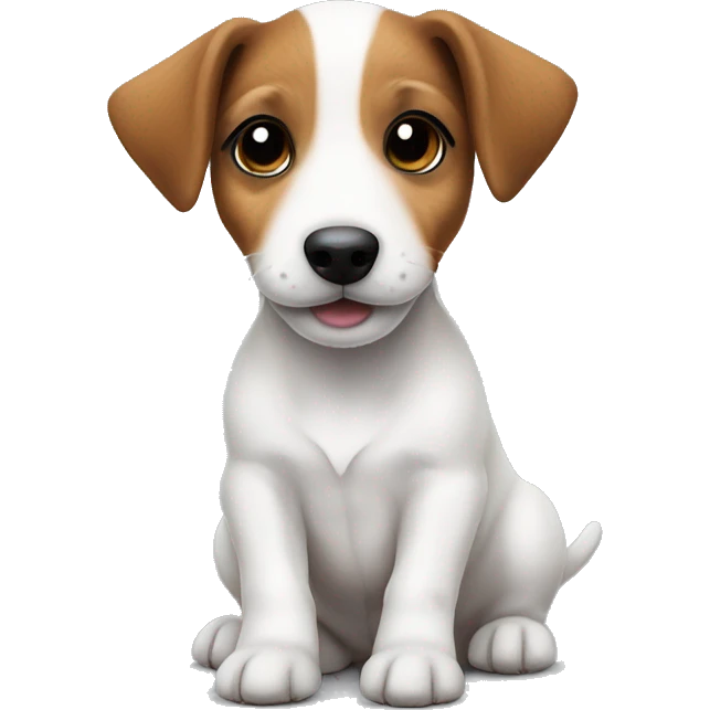 The sweetest very small puppy jack Russell terrier emoji