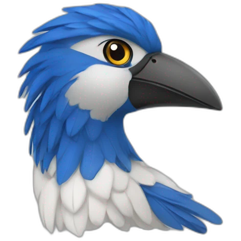 Pluma azul emoji
