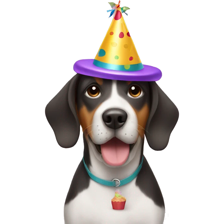 Dog with party hat emoji