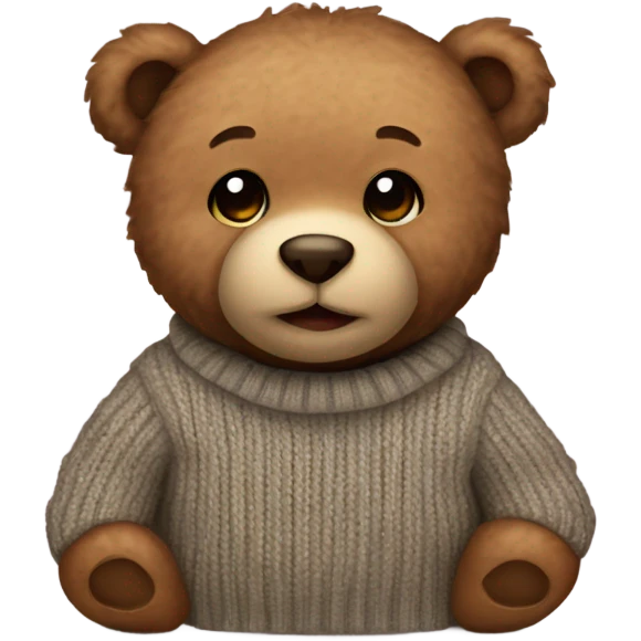 Teddy bear with sweater emoji