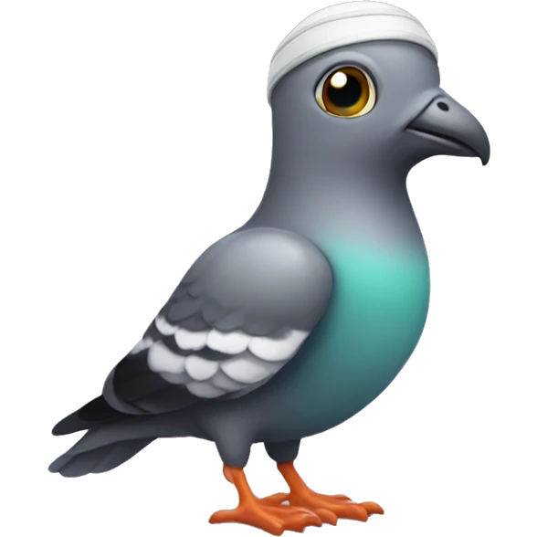 pigeon wearing snorkel emoji