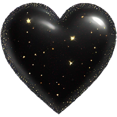 Black heart with sparkles  emoji