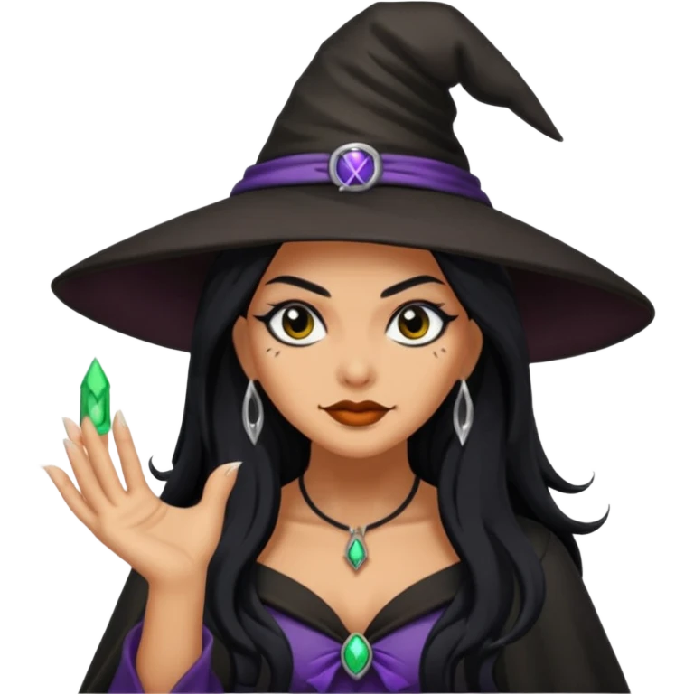 Slay baddie witch with manicure emoji