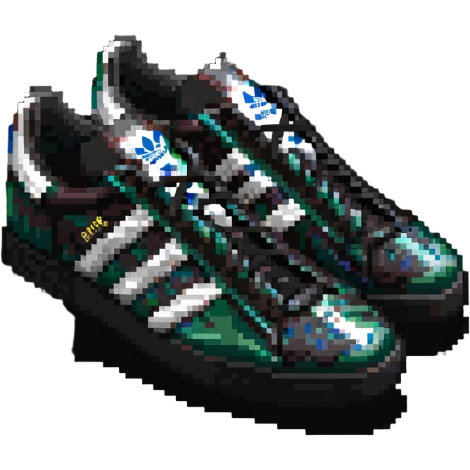 adidas sneaker shown at a 45 degree angle similar to default apple emoji emoji