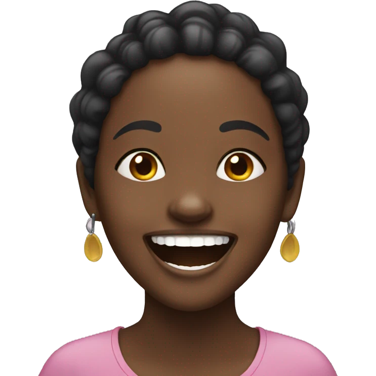 Black girl Laughing emoji