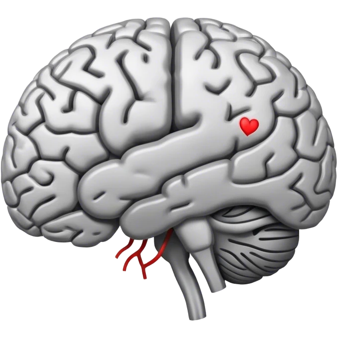 A **human brain** with a protector energy of negative thoughts radiating loving thoughts while it rewires itself emoji