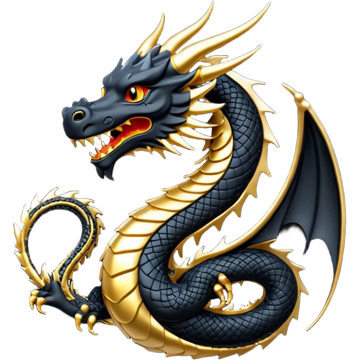 Black dragon symbol  emoji
