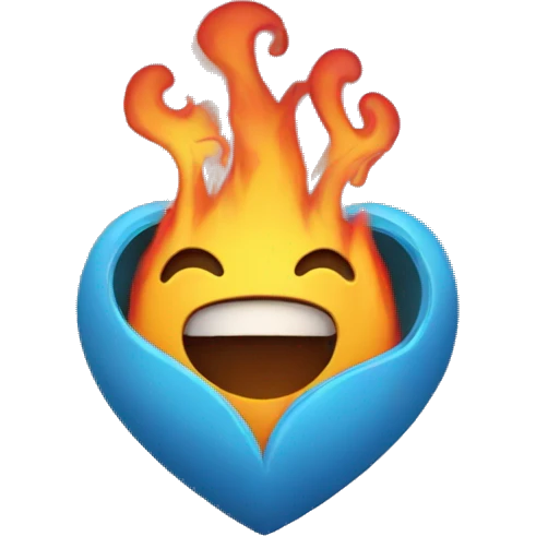 Burning heart emoji