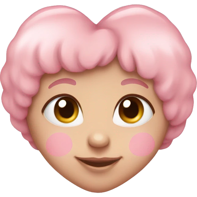Baby pink colored heart emoji
