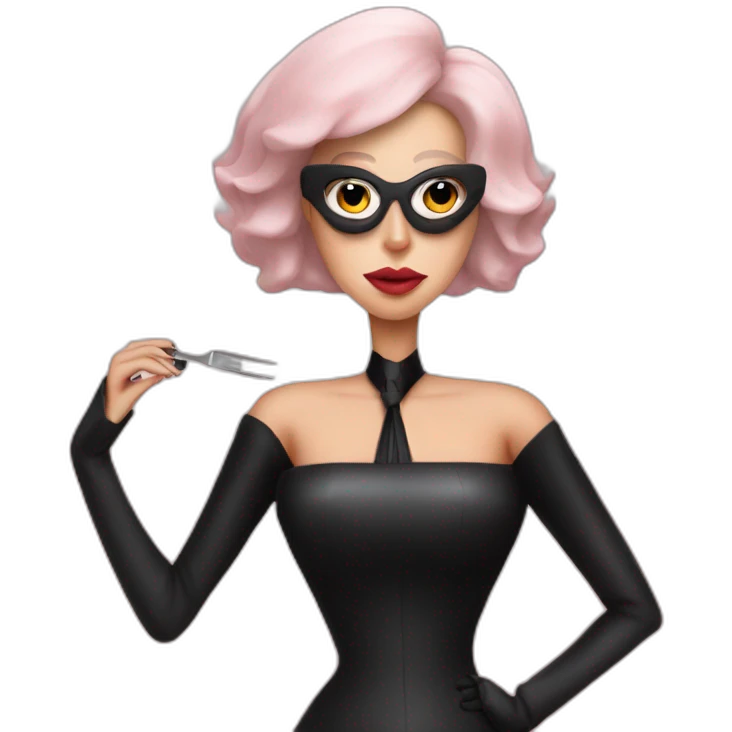 Lady Gaga con traje de carne emoji