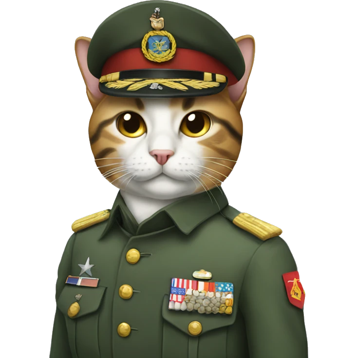 Militar cat emoji