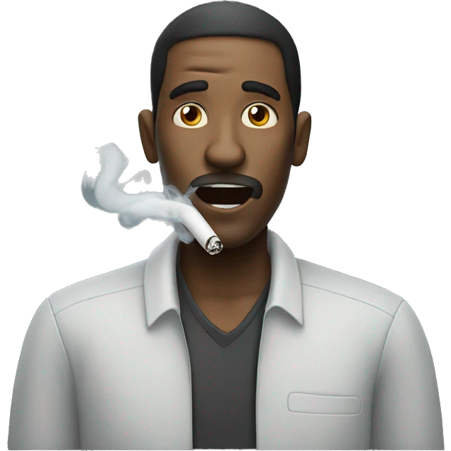 A person who Smoke out ghosts emoji